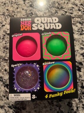 NEW Needoh Quad Squad Squishy Toys | Rainbow Pink Green Purple | Fast Shipping!